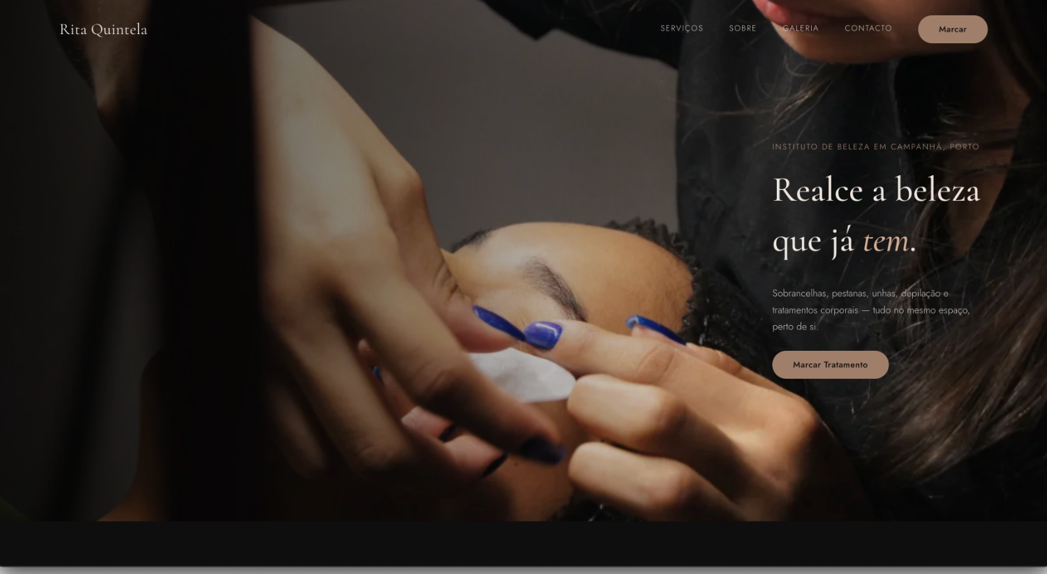 Website Rita Quintela Instituto de Beleza